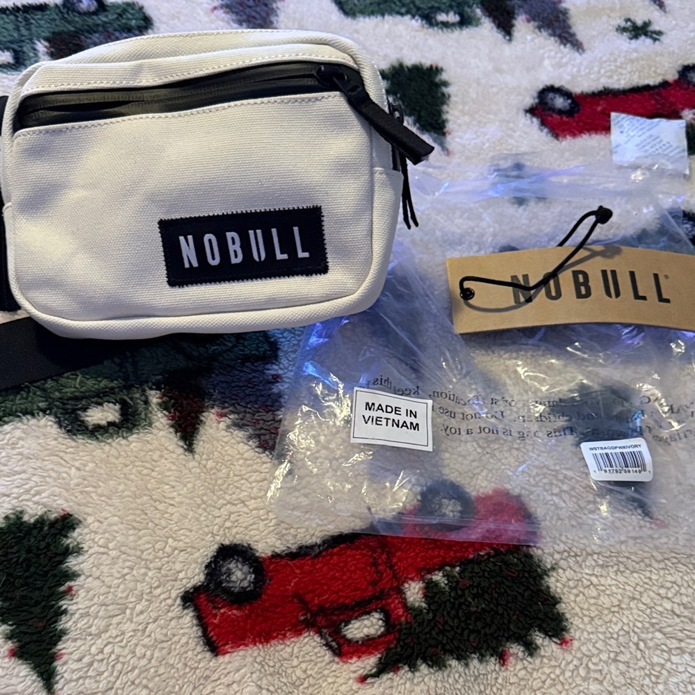 NOBULL White and Black Crossbody Bag